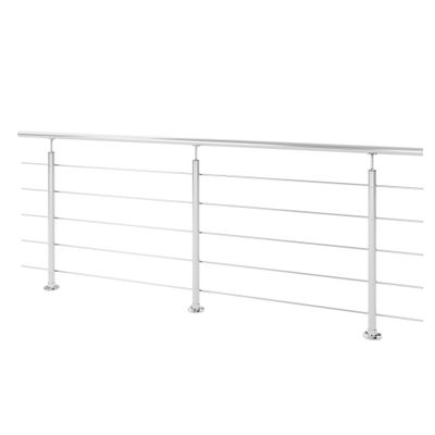 Kit garde-corps inox  -  L 2,50 m - pose à plat - SOGEM