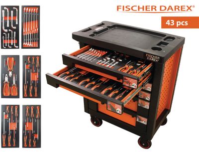 Servante équipée de 43 outils FISCHER DAREX