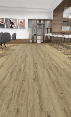 Lame PVC clipsable sous-couche intégrée effet bois SPC 9747 KYOTO ép 5 mm 18,3 x 122 cm compatible pièce humide 2.23 m²/pqt AJ TIMBER