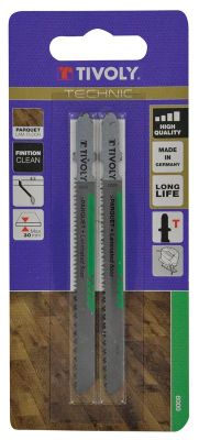 Lames de scie sauteuse droite pour parquet hauteur de coupe de 30 mm par 2 TIVOLY