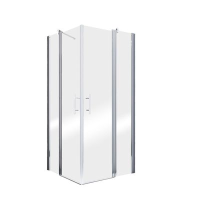 Accès d'angle battant 80x80x192 cm profilé chrome verre transparent 5 mm New Style - SCHULTE