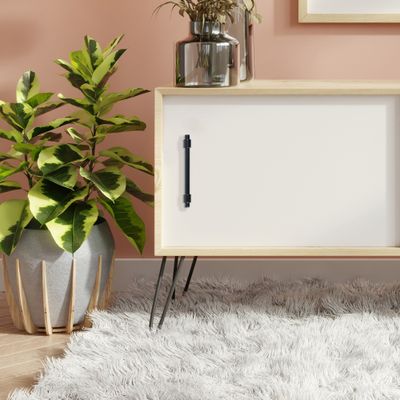 Poignée de meuble zamak noir mat entraxe 96 mm REI