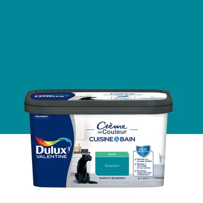 Peinture Crème de Couleur Cuisine et Bain Satin Acapulco 2 L - DULUX VALENTINE