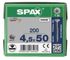 Vis tête fraisée T-star 4,5 x 50 mm par 200 SPAX