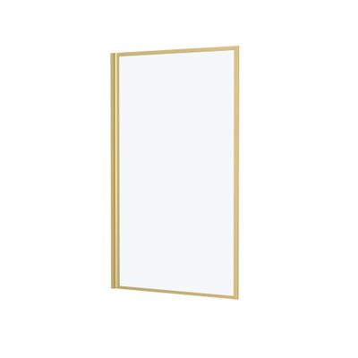 Pare-baignoire rabattable avec profilés et encadrement or brossé 130 X 75 cm Edge AURLANE