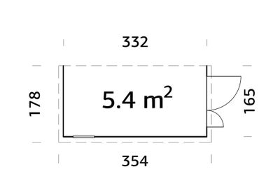 Abri de rangement mural en bois Mia - 6,3 m² hors-tout - Livraison à domicile incluse - PALMAKO