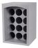 Casier à vin de 12 bouteilles en polystyrène gris EDA