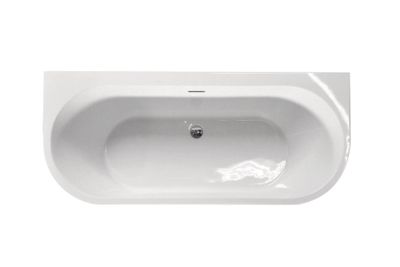 Baignoire semi-îlot blanche 170 x 75 cm Bacara BALNEO