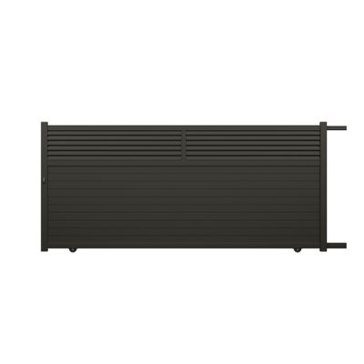 Portail coulissant aluminium JASMIN l.3,60 x H.1,634 m gris quartz GARDE livraison directe à domicileN GATE