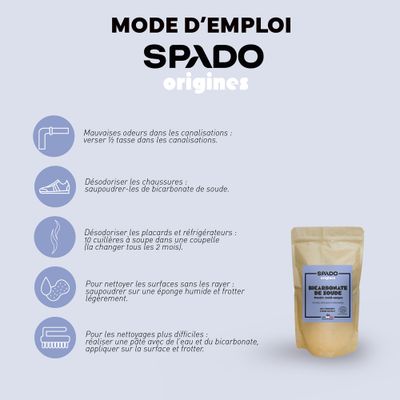Bicarbonate de soude poudre Ecocert 1kg SPADO ORIGINES