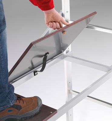 Echafaudage pour escalier HobbyStep H4 - 1,7 / 3,70 m aluminium - HAILO