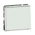 Bouton poussoir encastrable avec porte-étiquette 2 modules Blanc - Mosaic LEGRAND