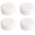 Fixations miroirs rondes blanches par 4