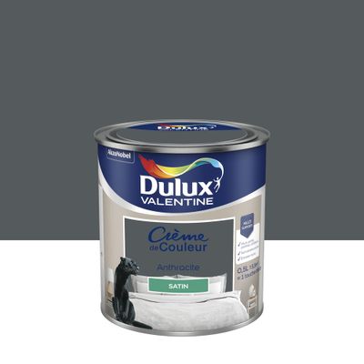 Peinture Crème de Couleur Anthracite satin 0,5 L - DULUX VALENTINE