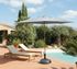 Parasol droit 2x 3m gris  mat en eucalyptus  PROLOISIRS Livraison à domicile incluse