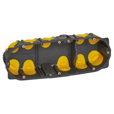 Boîte d'encastrement étanche Ecobatibox 3 postes 67x40mm IP40 pour matériaux creux - LEGRAND