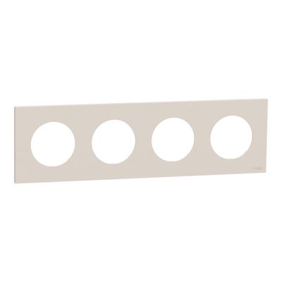 Plaque de finition 4 postes Odace 2025 beige sable - SCHNEIDER ELECTRIC