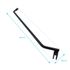 Barre de fixation d'angle noire paroi de douche à l'italienne AURLANE