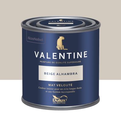 Peinture Valentine Mat Velouté Beige Alhambra 125 mL - DULUX VALENTINE
