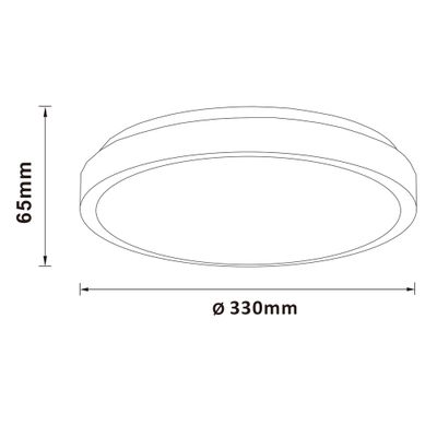 Plafonnier LED intégrée Livius rond blanc Ø33cm 2400 lumens BRELIGHT