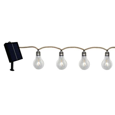 Guirlande lumineuse extérieur solaire LED  9m Toas corde IP44 blanc chaud - TIBELEC