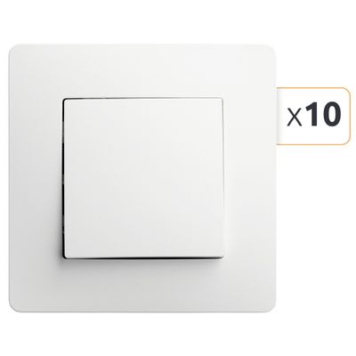 Interrupteur va-et-vient blanc par 10 Caly - DEBFLEX