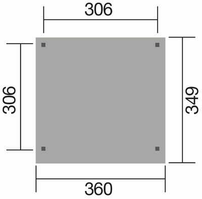 Tonnelle -  657 T.2 avec parois - 338 x 120 cm Livraison gratuite domicile WEKA