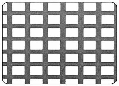 Tôle acier brut perforé carré 500 x 250 mm épaisseur 1 mm CQFD