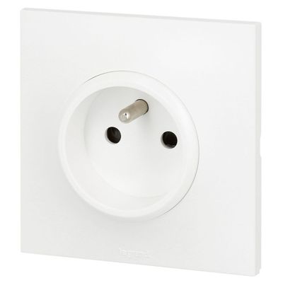 Prises 2 pôles + terre Neptune blanc par 25 - LEGRAND