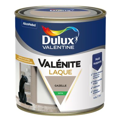 Peinture Boiseries Laque Acrylique Valénite Satin Gazelle 0,5 L  - DULUX VALENTINE