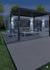 Pergola bioclimatique en aluminium gris anthracite + 2 poteaux solaire design lignes 11,90 m², Livraison à domicile incluse - HABRITA