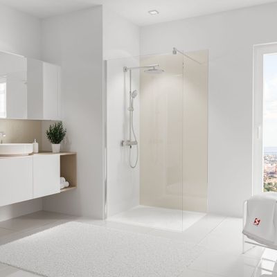 Panneau mural de douche 100x210 cm décor beige DécoDesign Brio - SCHULTE