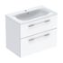 Meuble de salle de bains Selva 2 tiroirs L80 x H65 x P50 cm panneau de particules blanc mat - GEBERIT