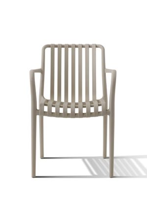 Fauteuil de jardin BARI polypropylène taupe - BOCARNEA