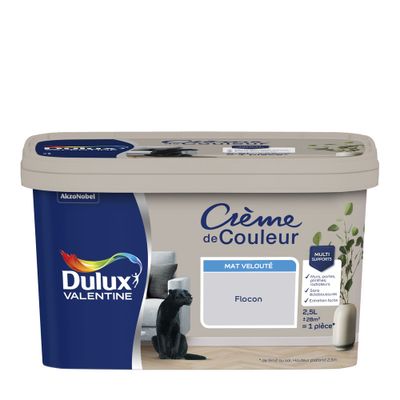 Peinture Crème de Couleur Flocon mat 2,5 L - DULUX VALENTINE