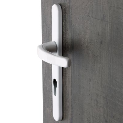 Poignées de porte Beverly blanc mat à cylindre ALPERTEC