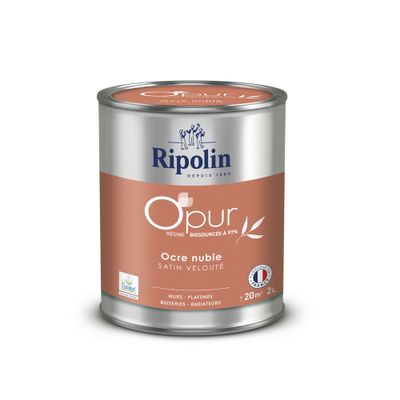 Peinture O'PUR Satin OCRE NUBIE 2 L - RIPOLIN
