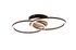 Plafonnier LED cercles Giro noir et bois 3000 lumens blanc variable CCT - REALITY