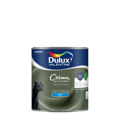 Peinture crème de couleur Vert Tropical mat 0,5L - DULUX VALENTINE