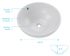 Vasque ronde à poser en céramique blanche Bali diamètre 420 mm AURLANE