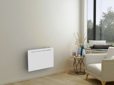 Radiateur à inertie sèche ATLAS 1000W blanc horizontal - BESTHERM