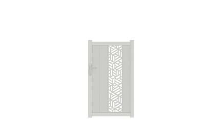 Portillon aluminium THYEZ l.1,00 x H.1,60 m gris clair JARDIMAT