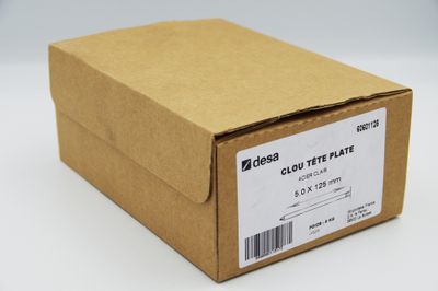 Pointes tête plate 6 x 125 mm par 5kg DESA