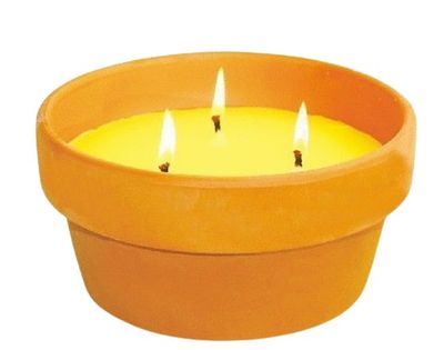 Bougie à la citronnelle 3 mèches répulsif extérieur anti-moustique Fuji - SIAM