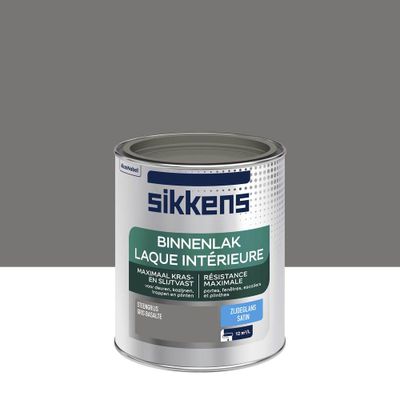 Peinture Laque intérieure gris basalte satin 0,75 L - SIKKENS