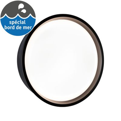 Applique extérieur LED Platomo noir IP44 2000 lumens blanc chaud - PAULMANN