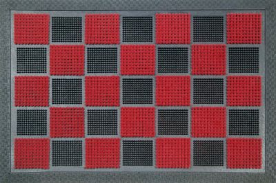 Tapis picot floques rouge 40 x 60 cm - ID HOME