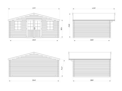 Chalet de jardin en bois Klara - 22 m² hors-tout - Livraison à domicile incluse - PALMAKO