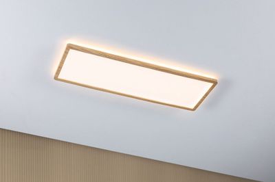 Plafonnier LED salle de bain IP44 2030 lumens lumière blanc variable 56x20cm Bois - Atria Shine PAULMANN