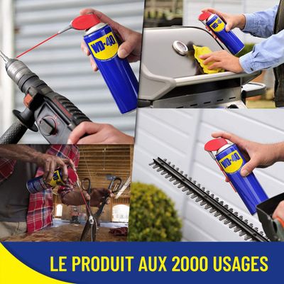 Dégrippant multi-fonctions en aérosol  double sparay 400ml WD-40